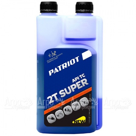 Масло полусинтетическое с дозатором Patriot Super Active 2T 0.946 л для 2-х тактных двигателей  в Калининграде