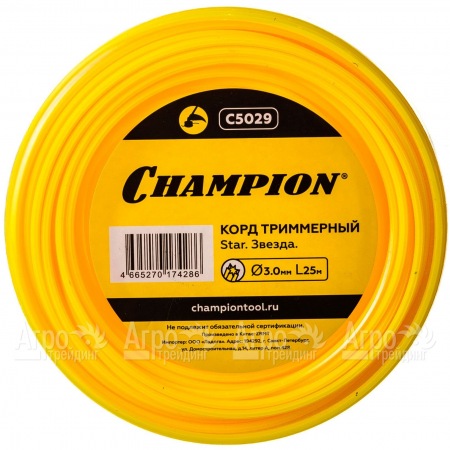 Корд триммерный Champion Star 3.0мм, 25м (звезда)  в Калининграде