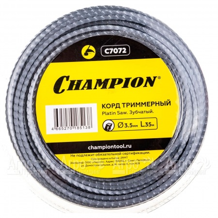 Корд триммерный Champion Platin Saw 3.5мм, 35м (зубчатый)+нож  в Калининграде