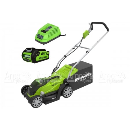 Газонокосилка аккумуляторная GreenWorks G-Max G40LM35K2 40V 35 см в Калининграде