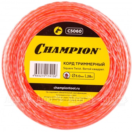 Корд триммерный Champion Square Twist Duo 3.0мм, 28м (витой квадрат)  в Калининграде