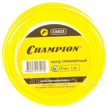 Корд триммерный Champion Star 1.6мм, 15м (звезда) в Калининграде