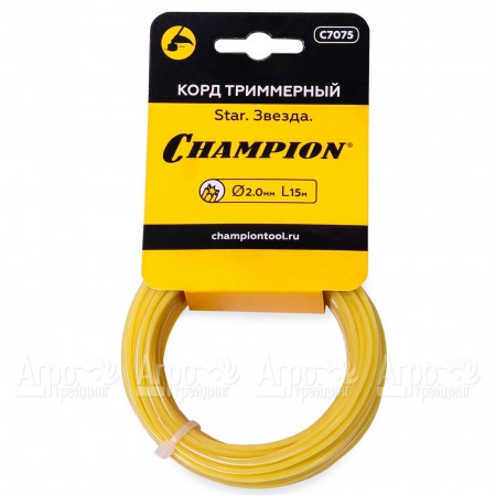 Корд триммерный Champion Star 2.0мм, 15 м (звезда) в Калининграде