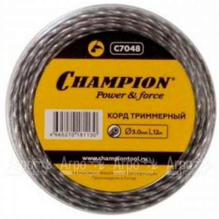 Корд триммерный Champion Tri-twist 3.0мм, 12м (витой треугольник)  в Калининграде